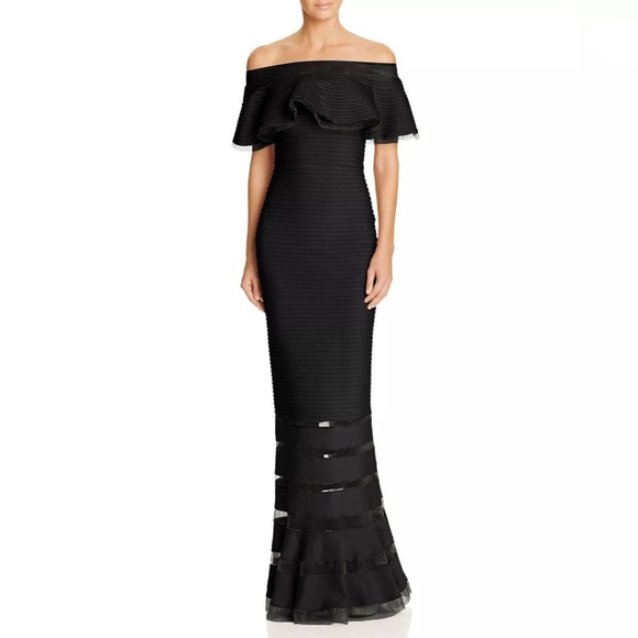 New Years Eve Gown Tadashi Shoji Elegant Black Garment - Picture 9 of 10